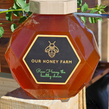 Hexagonal Honey Jar