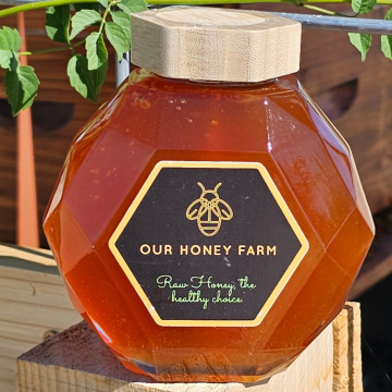 Hexagonal Honey Jar
